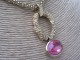 Vintage 1960s Pink Rhinestone Necklace Costume Jewellery Set