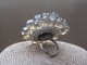 Large Glass Crystal Sunflower Cocktail Ring