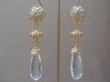 Vintage 1993 Holiday Splendour Clip On Earrings by Jose Maria Barrera for AVON