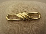 Vintage 1980s Gold Tone Brooch signed MONET