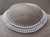 Vintage 1960s RICHELIEU Faux Pearl Necklace and Bracelet Set