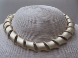 Vintage 1960s Gold Tone Collar Style Necklace signed ERWIN PEARL