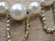 Vintage 1980s Faux Pearl Crystal Bead Necklace